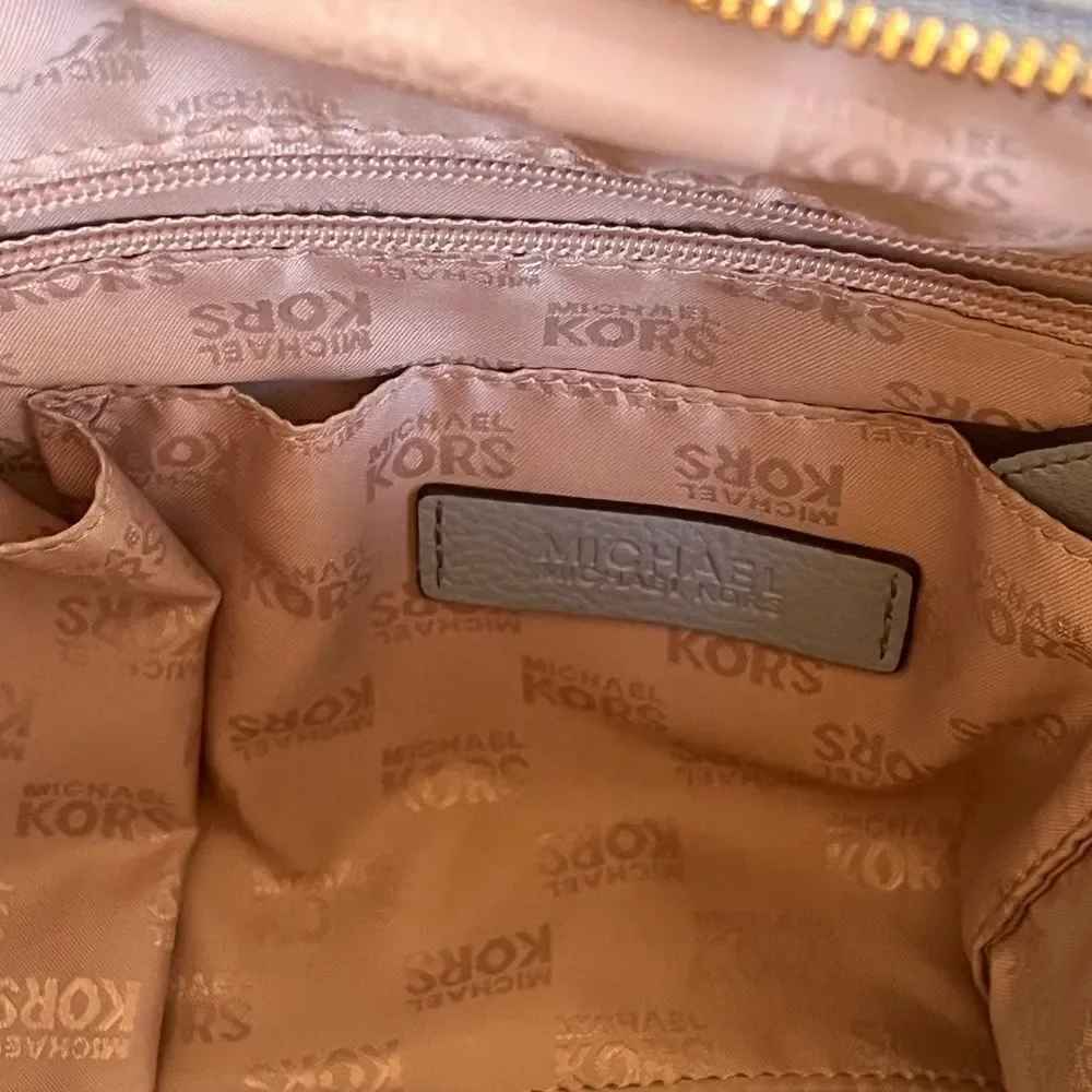 Michael Kors Knox Leather Large Satchel blue